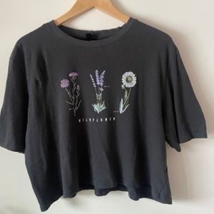 Flower Trio Cropped T-Shirt